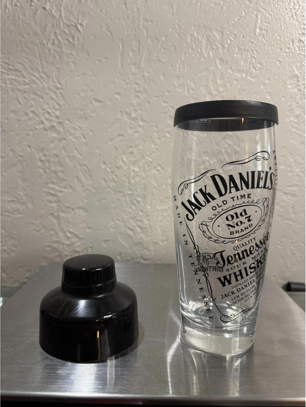 Jack Daniel's Tennessee Whiskey Glass Cocktail Shaker